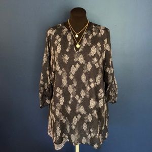 Maurices Grey and Soft Pink Tunic